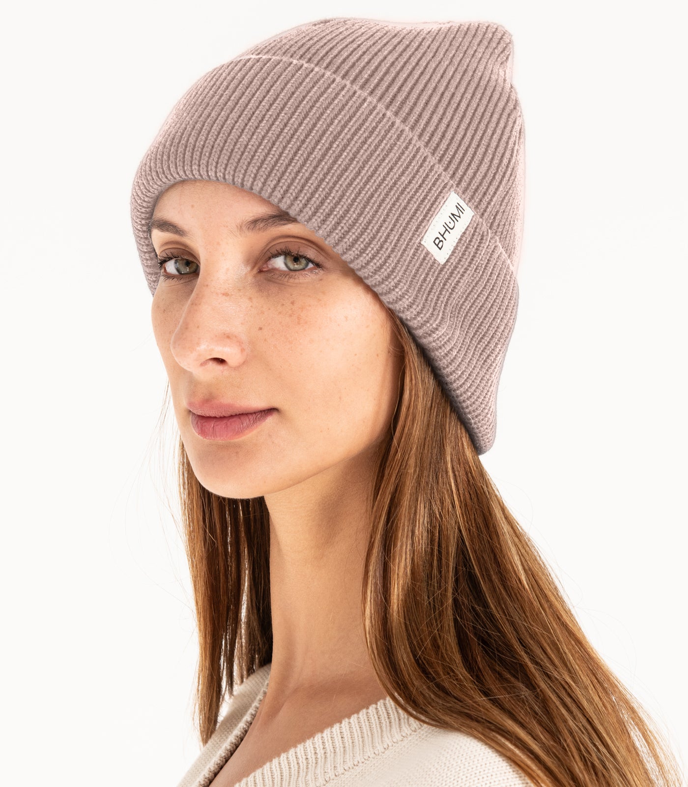 Bhumi Organic Cotton - Knit Beanie - Rose Quartz