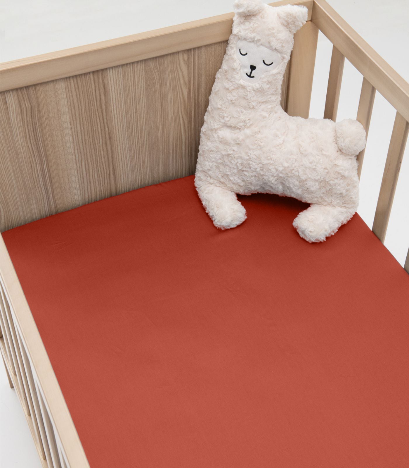 Bhumi Organic Cotton - Fitted Cot Sheet - Last Chance - Rust
