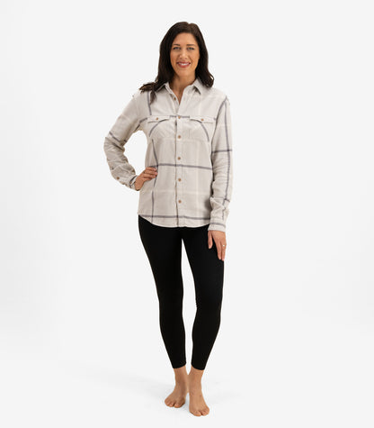 Bhumi Organic Cotton - Flannelette Shirt - Almond  Plaid