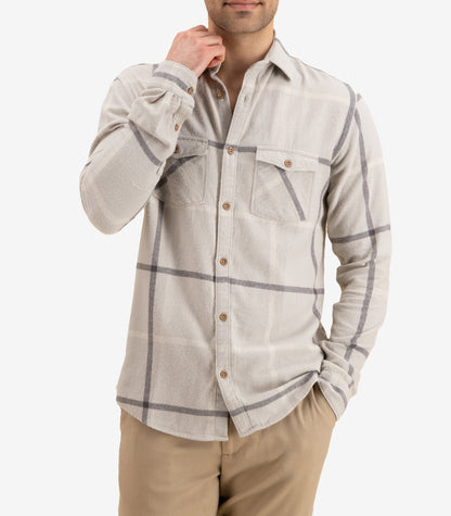 Bhumi Organic Cotton - Flannelette Shirt - Almond  Plaid
