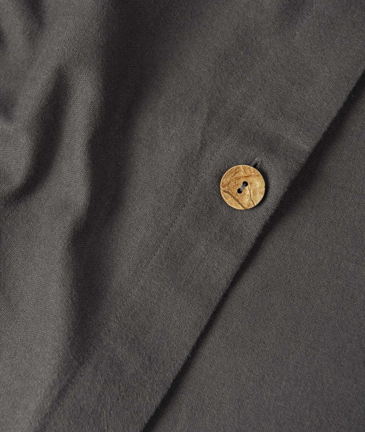 Bhumi Organic Cotton- Flannel Plain Quilt Cover - Charcoal