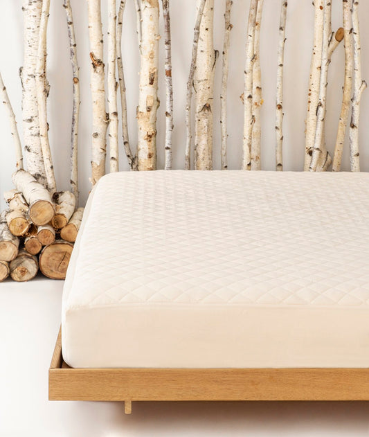Bhumi Organic Cotton - Mattress Protector Sateen - Natural 
