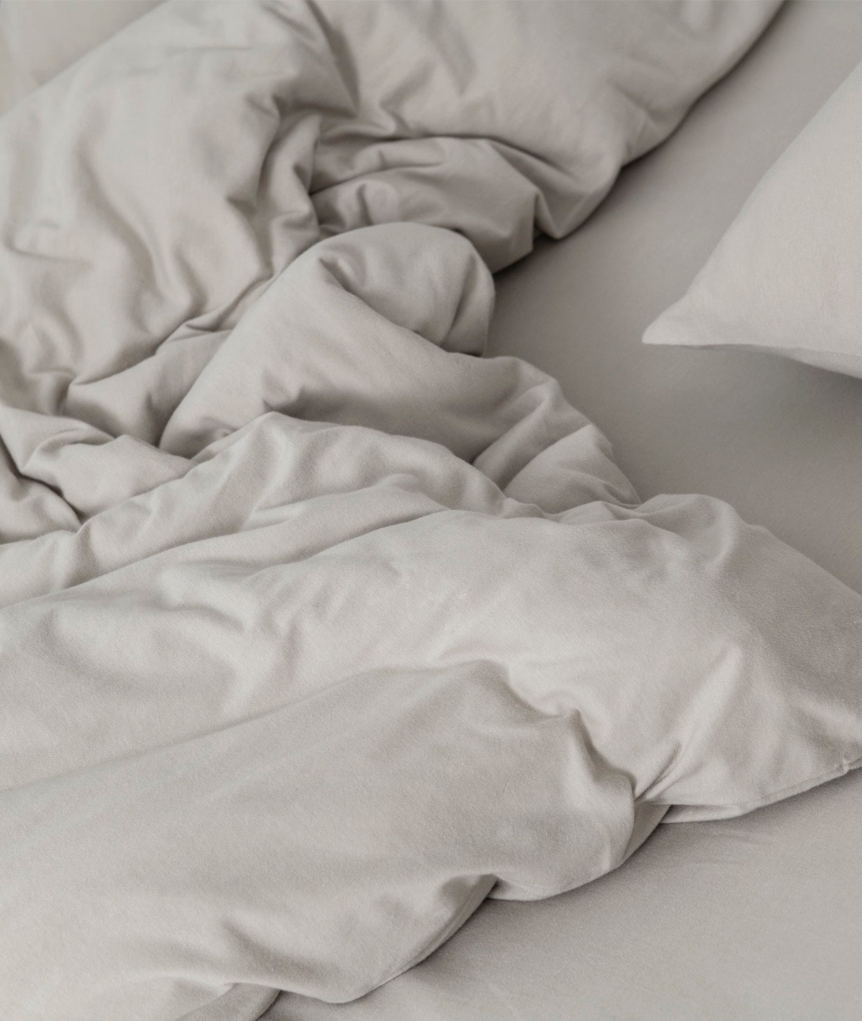 Bhumi Organic Cotton - Jersey Quilt Cover - Stone